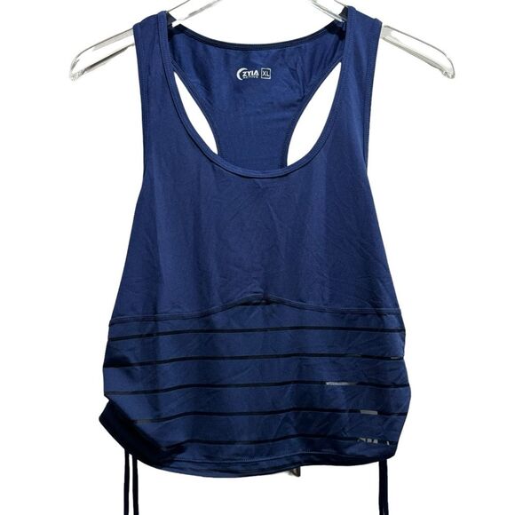 ZYIA Active Havana Cinched Tank Navy XL Workout Racerback Crop NWT - Picture 6 of 11
